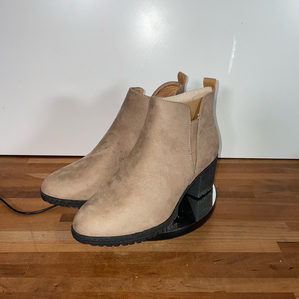 Dr. Scholl's London Block Heel Bootie brown 7M